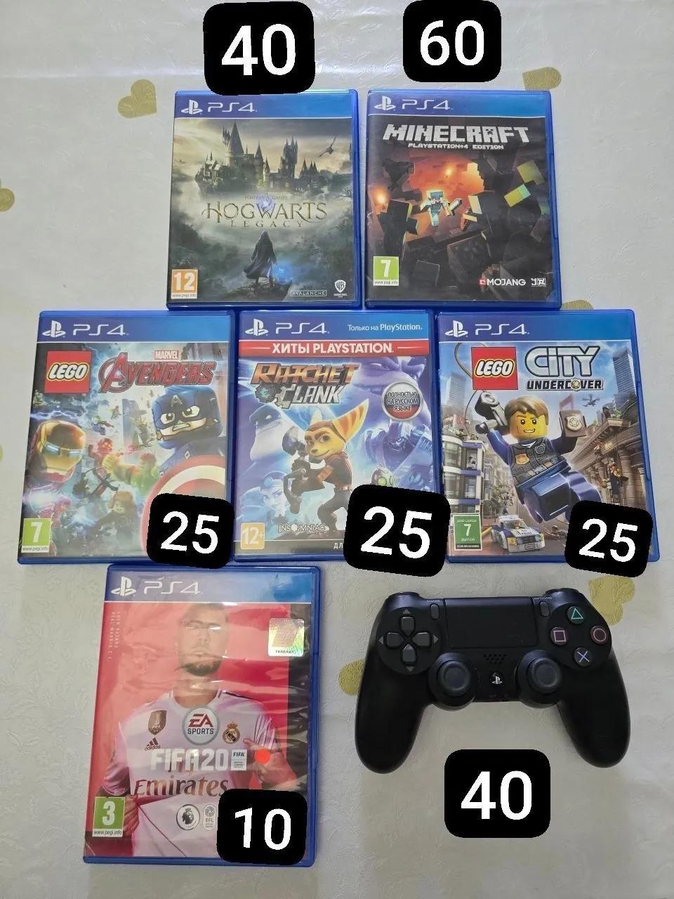 Диски и джойстик для PS4 PS5