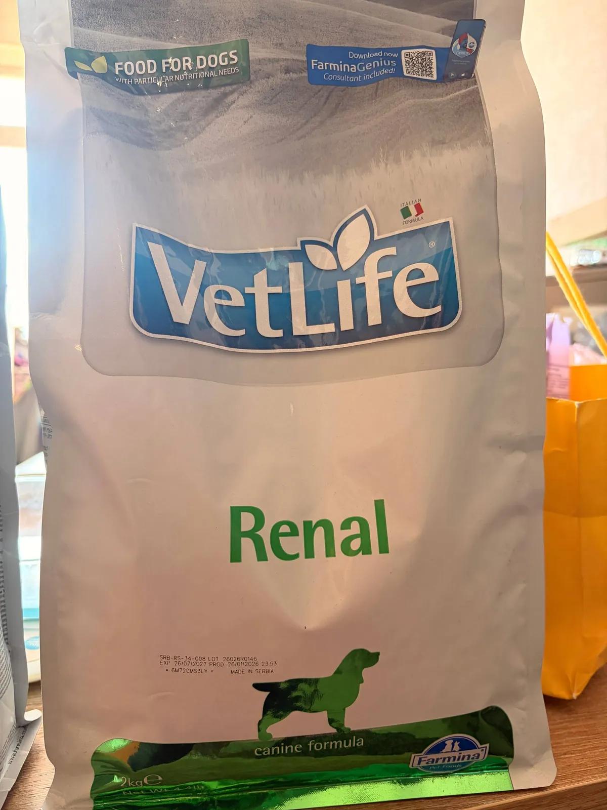Корм Vet Life Renal для собак