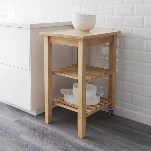 Кухонный стол-тележка IKEA BEKVÄM на колёсах