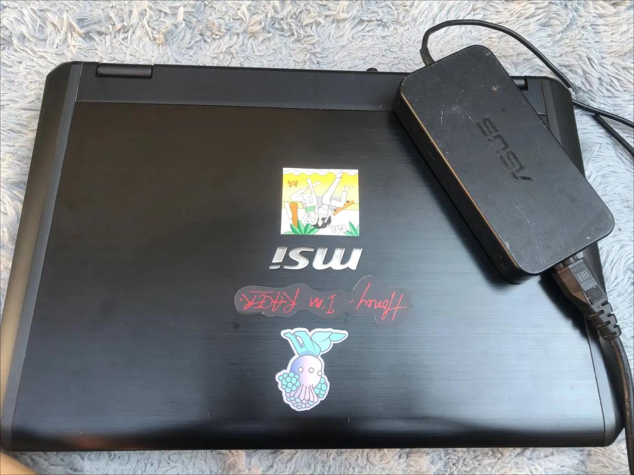 Ноутбук MSI с неоригинальным блоком питания