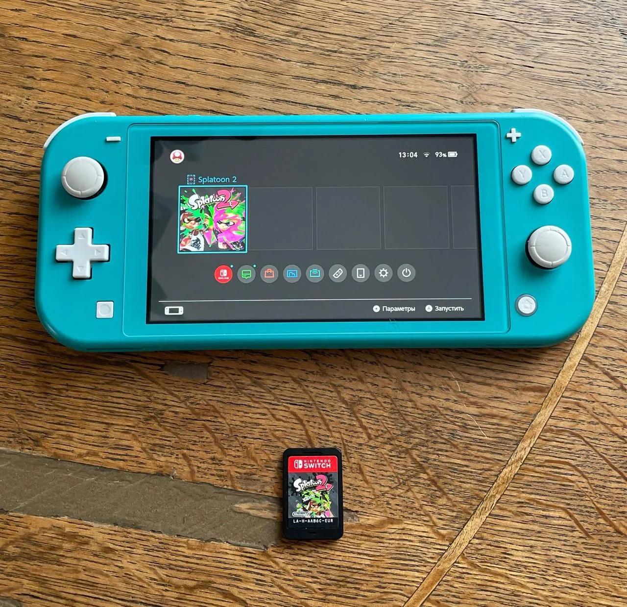 Nintendo Switch Lite бирюзовый с защитным стеклом