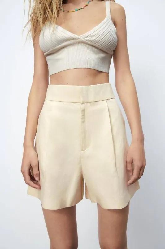 Шорты льняные ZARA XS-S