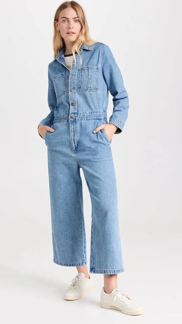 Джинсовый комбинезон Levi's голубого цвета, размер M