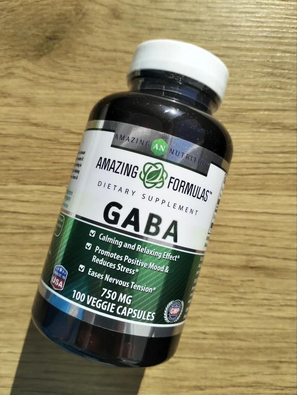 Добавка GABA 750 мг 100 капсул