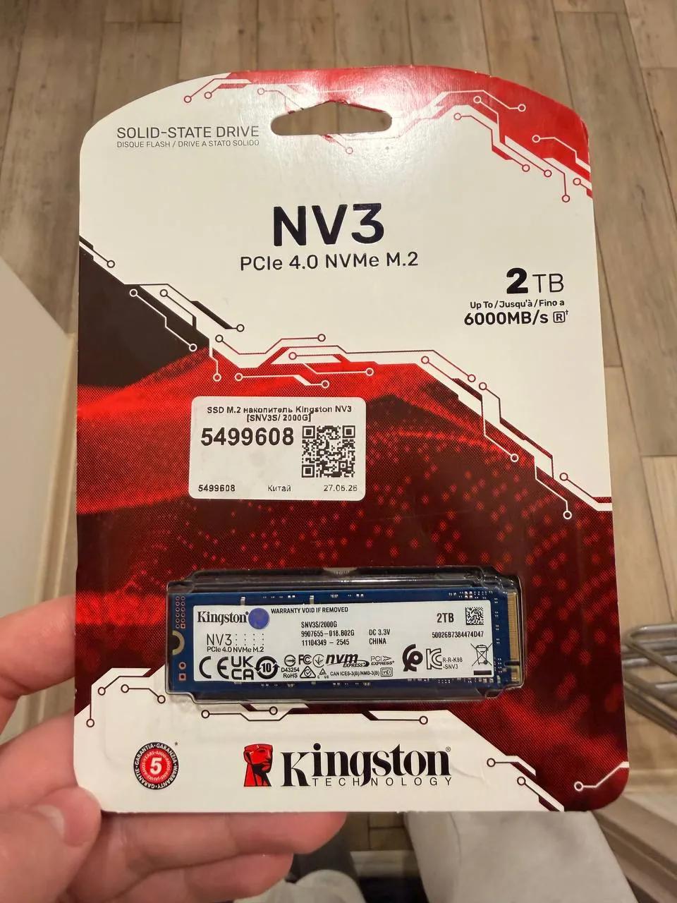 SSD Kingston NVMe M.2 2TB новый