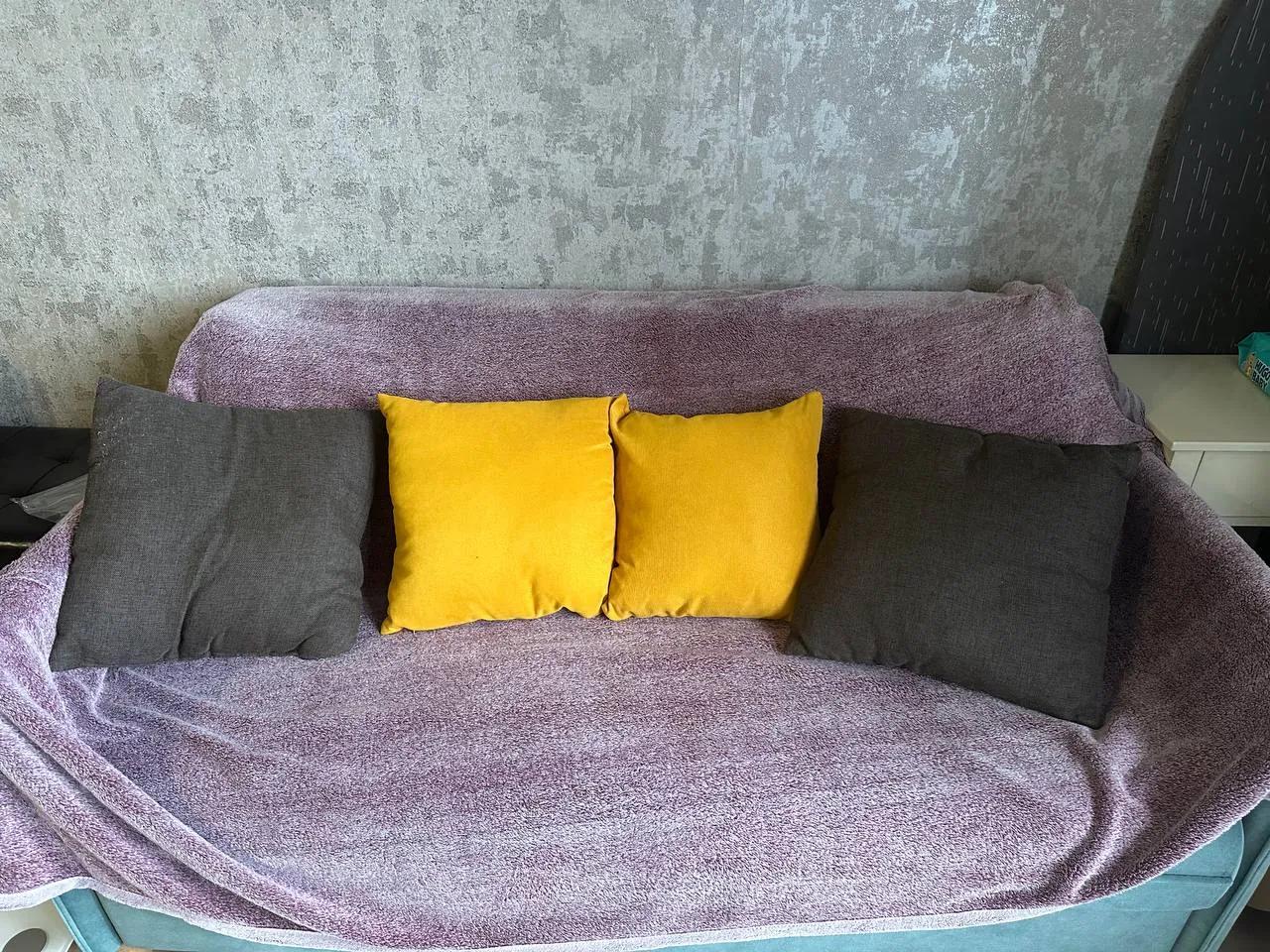 Комплект подушек 40×40 и 35×35 см, 4 штуки