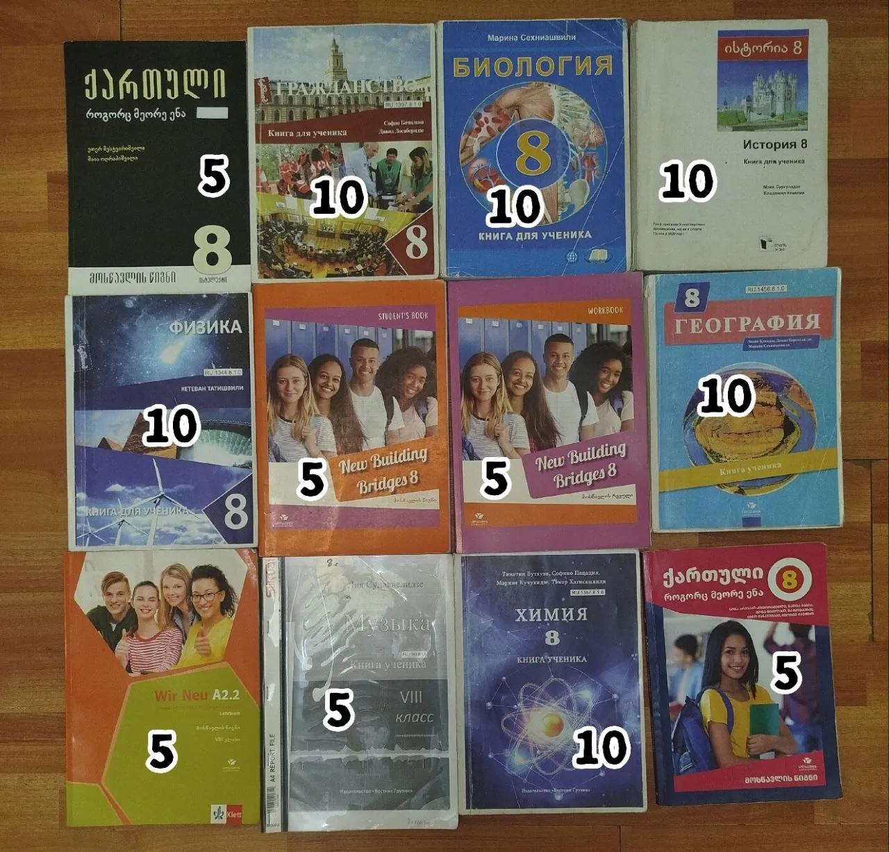 Школьные учебники за 8 класс