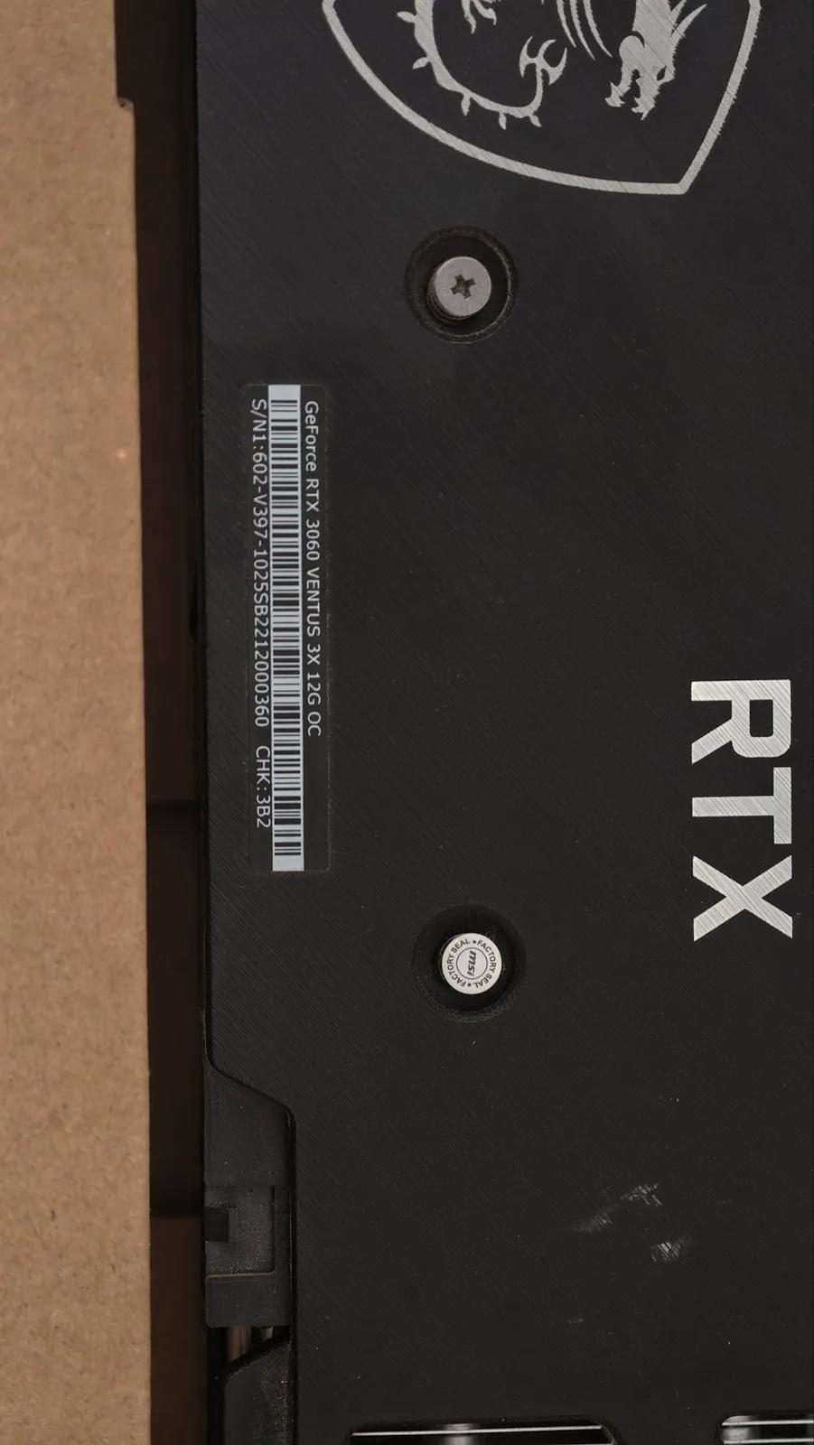 Видеокарта MSI GeForce RTX 3060 Ventus 3X 12GB