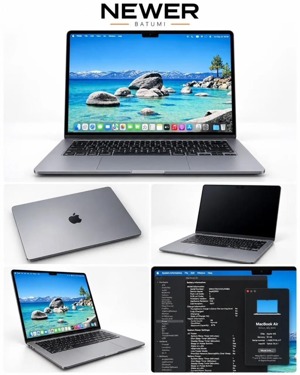 MacBook Air 15 M3 16/512GB в идеальном состоянии