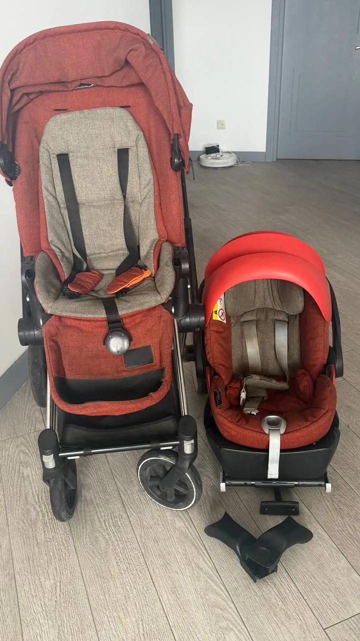 Коляска Cybex Priam Platinum красная