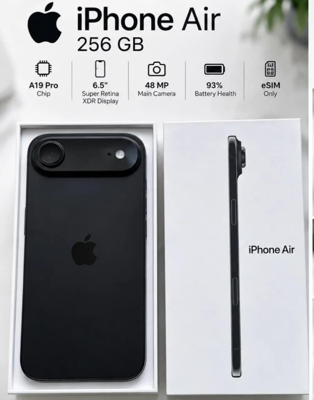 IPhone Air 256GB чёрный с аккумулятором 93%