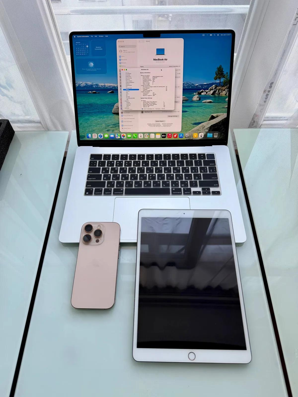 Комплект техники Apple MacBook iPhone iPad