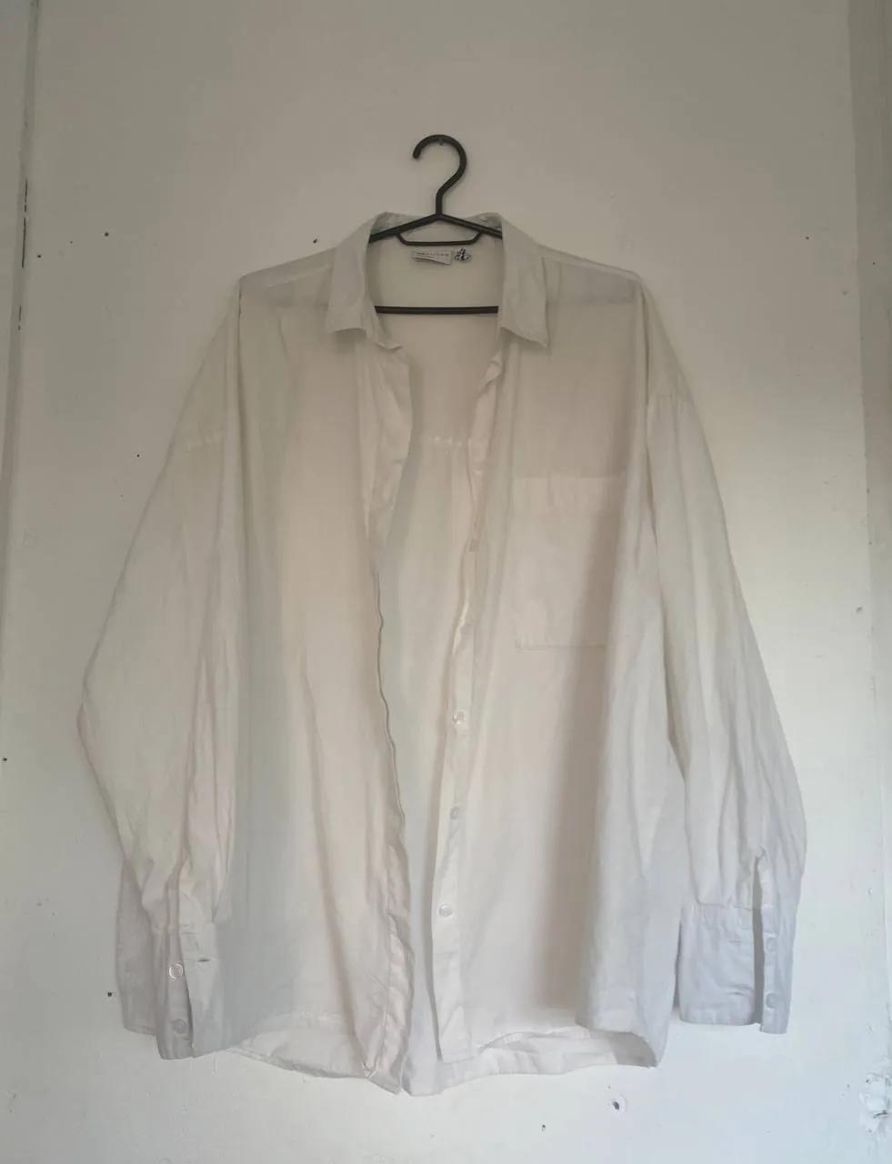 Белая хлопковая рубашка ASOS oversize