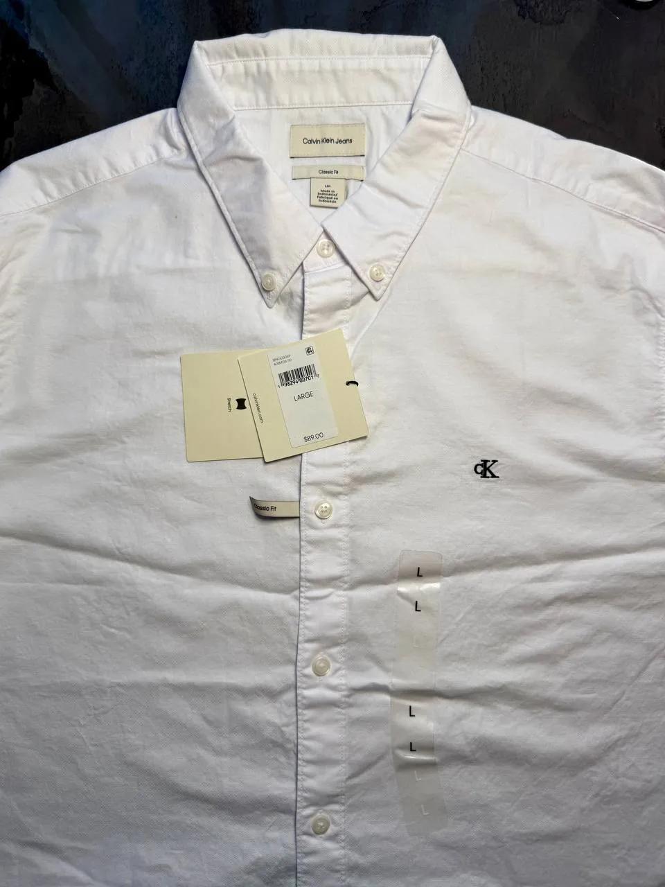Рубашка Oxford Calvin Klein мужская белая