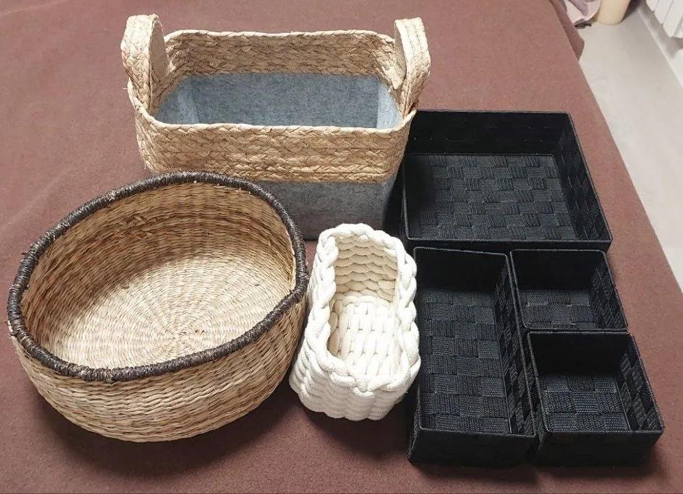 Плетёные корзинки для хранения
