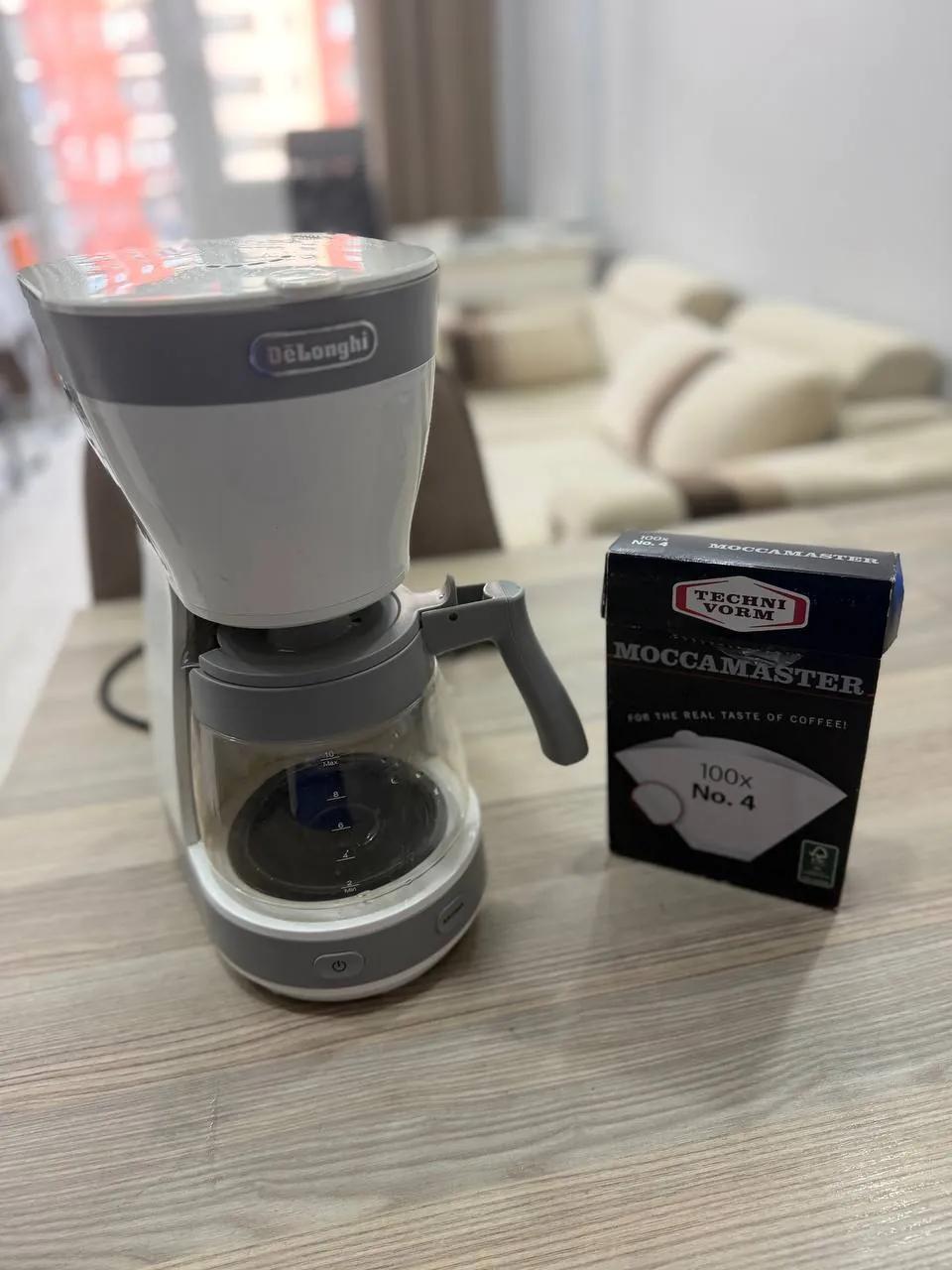 Капельная кофеварка DeLonghi с фильтрами