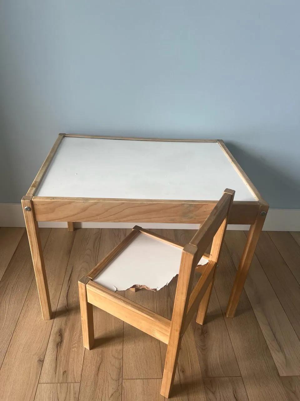 Детский столик IKEA со стулом