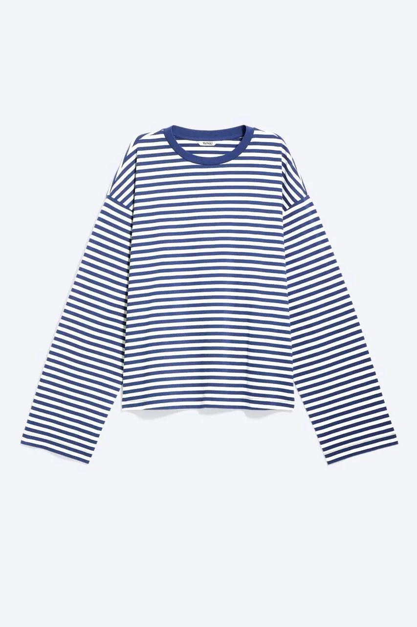 Лонгслив H&M в полоску размер S
