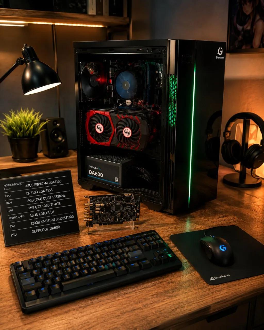 Компьютер офисный ASUS i3-2100 GTX 1050 Ti