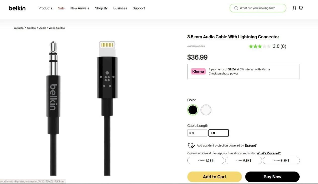 Кабель AUX на 3.5 Jack 2 метра