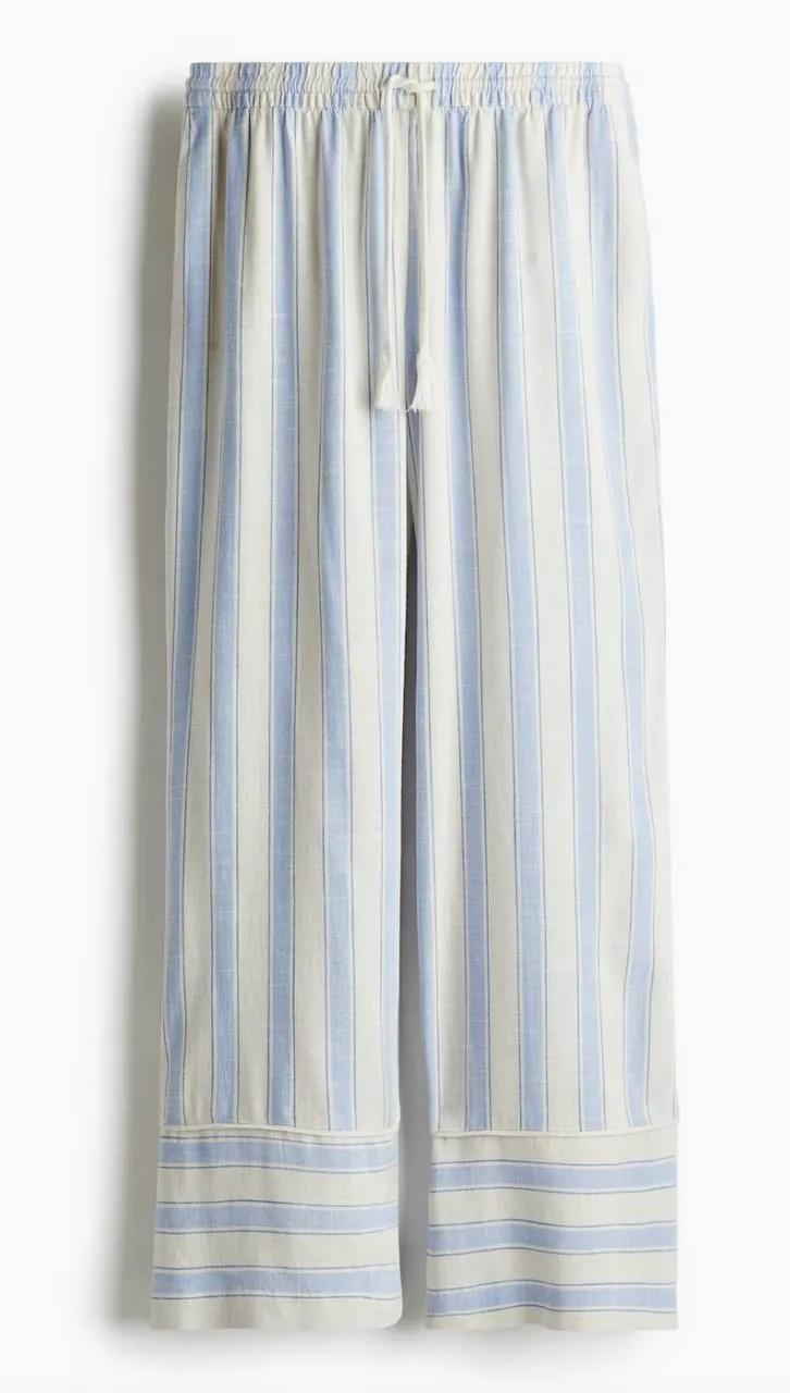 Брюки H&M вискоза-лен XXS