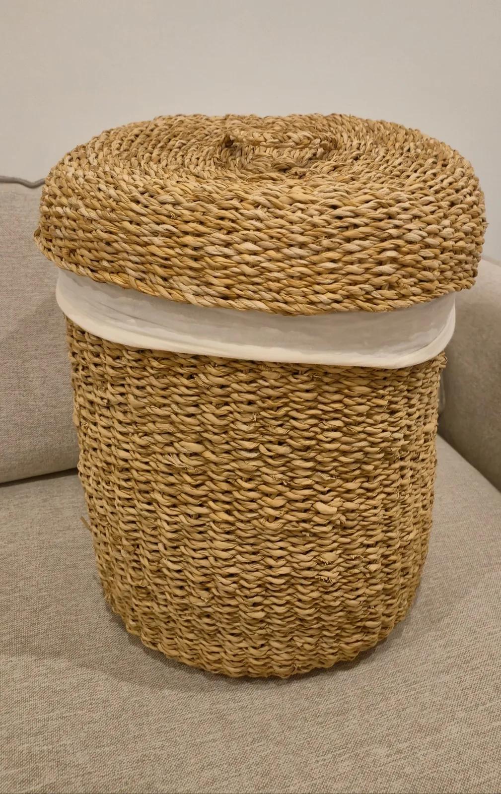 Корзина для белья плетёная h&m home
