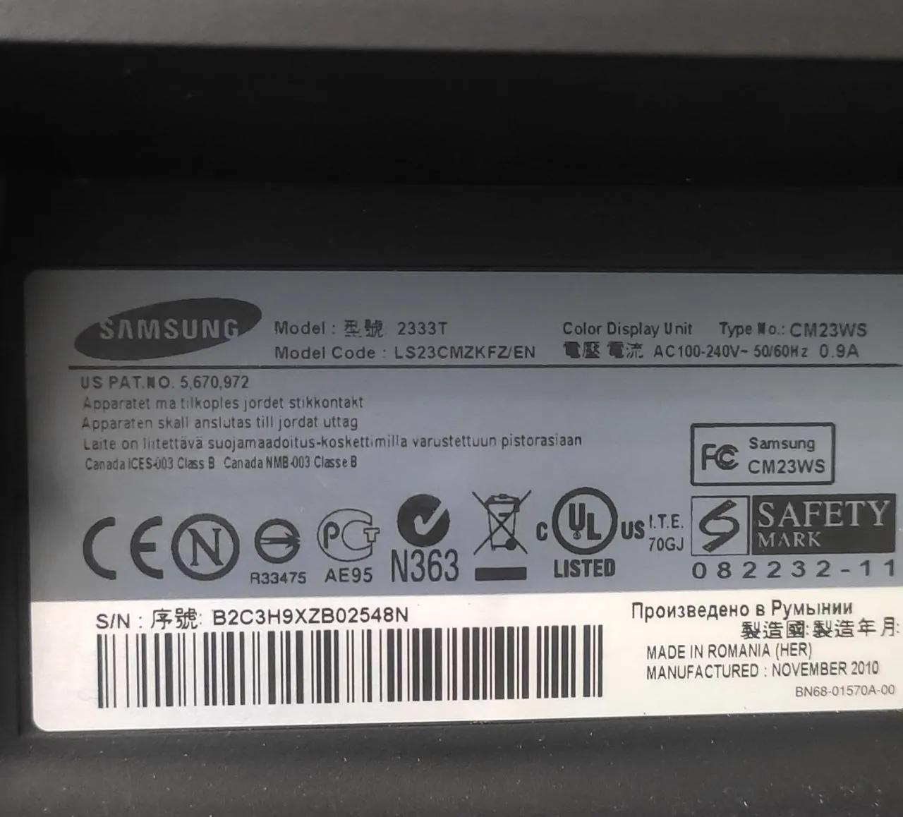 Монитор Samsung SyncMaster 23 дюйма