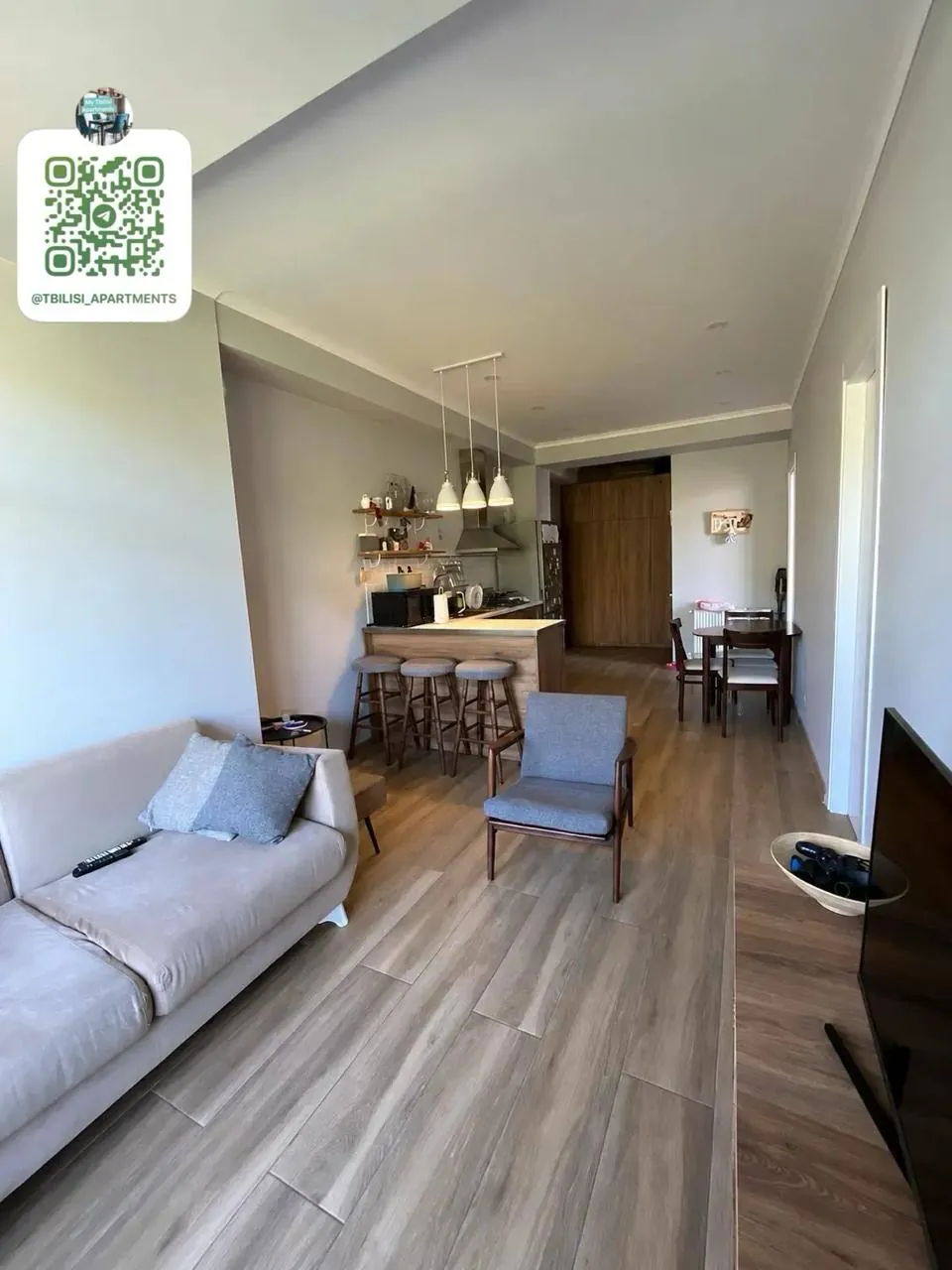 Квартира 68 м² с 3 комнатами в Вашлиджвари 2