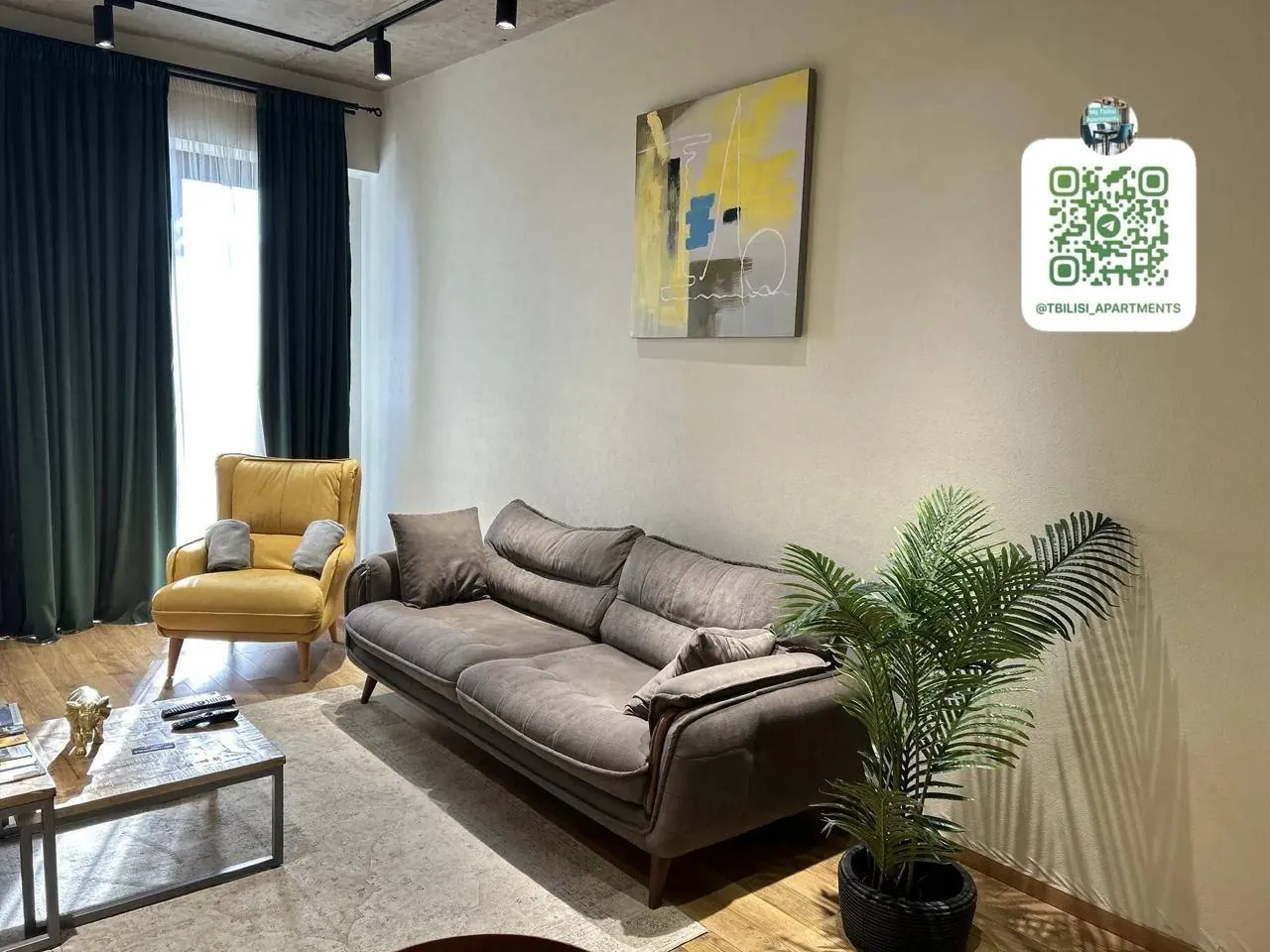 Квартира 65 м² с 1 спальней в Нуцубидзе 1