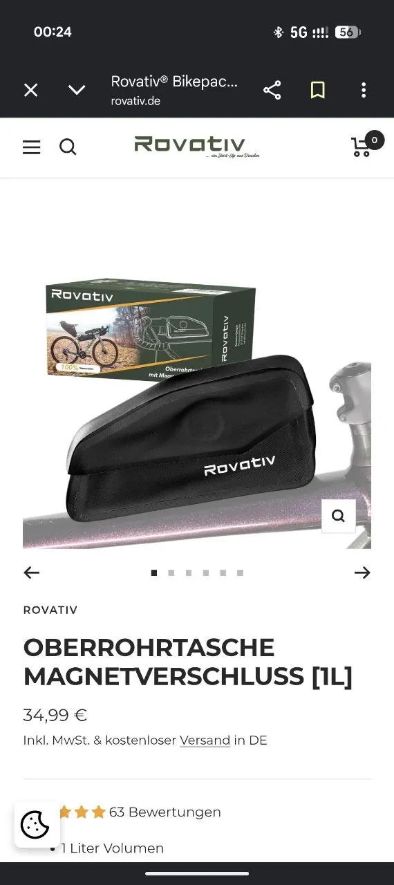 Сумка на раму велосипеда Rovativ 2
