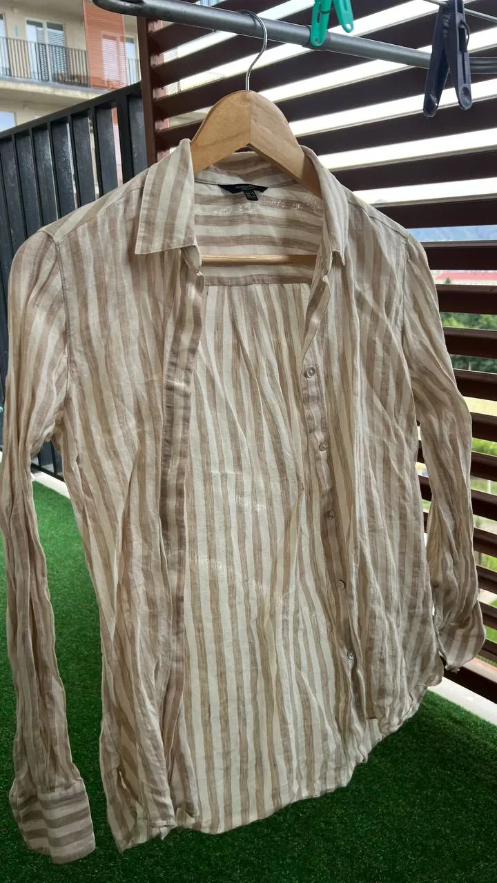 Женская рубашка Massimo Dutti льняная, размер S 2