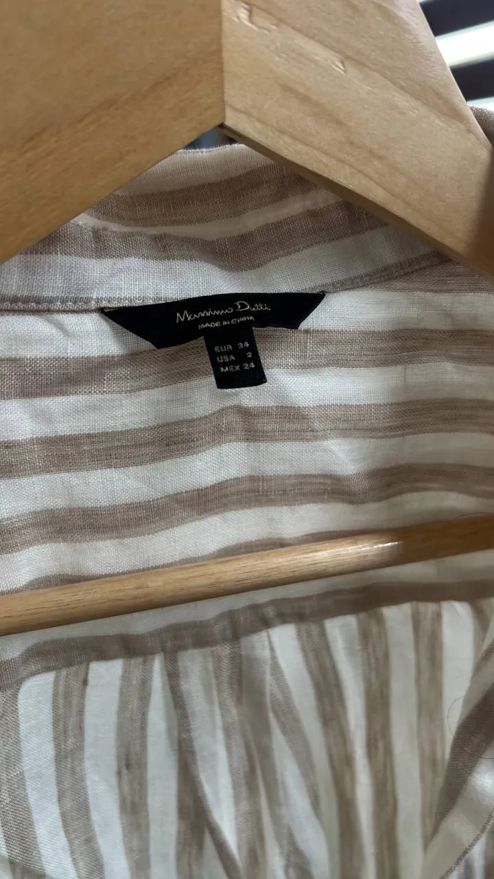 Женская рубашка Massimo Dutti льняная, размер S 1