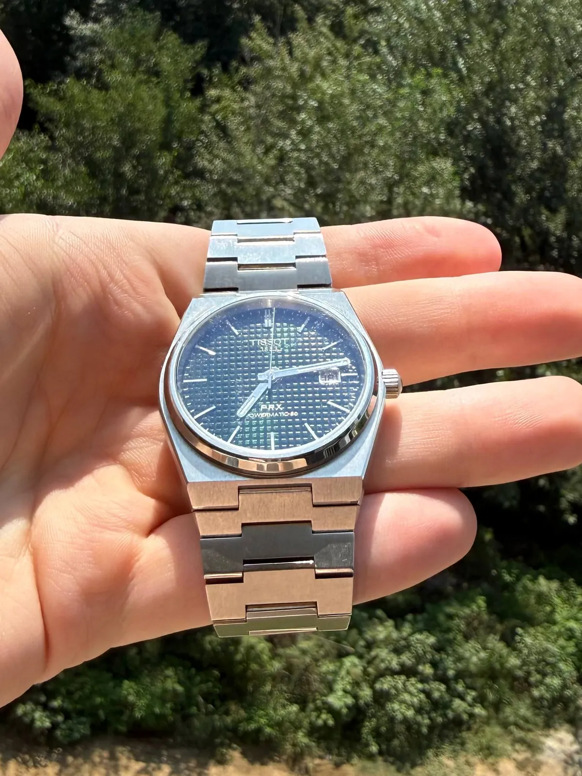 Часы Tissot PRX Powermatic 80, зелёный циферблат 2