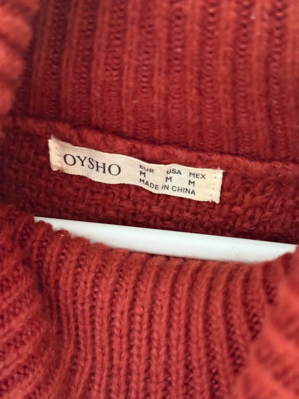 Свитер Oysho красно-оранжевый оверсайз 3