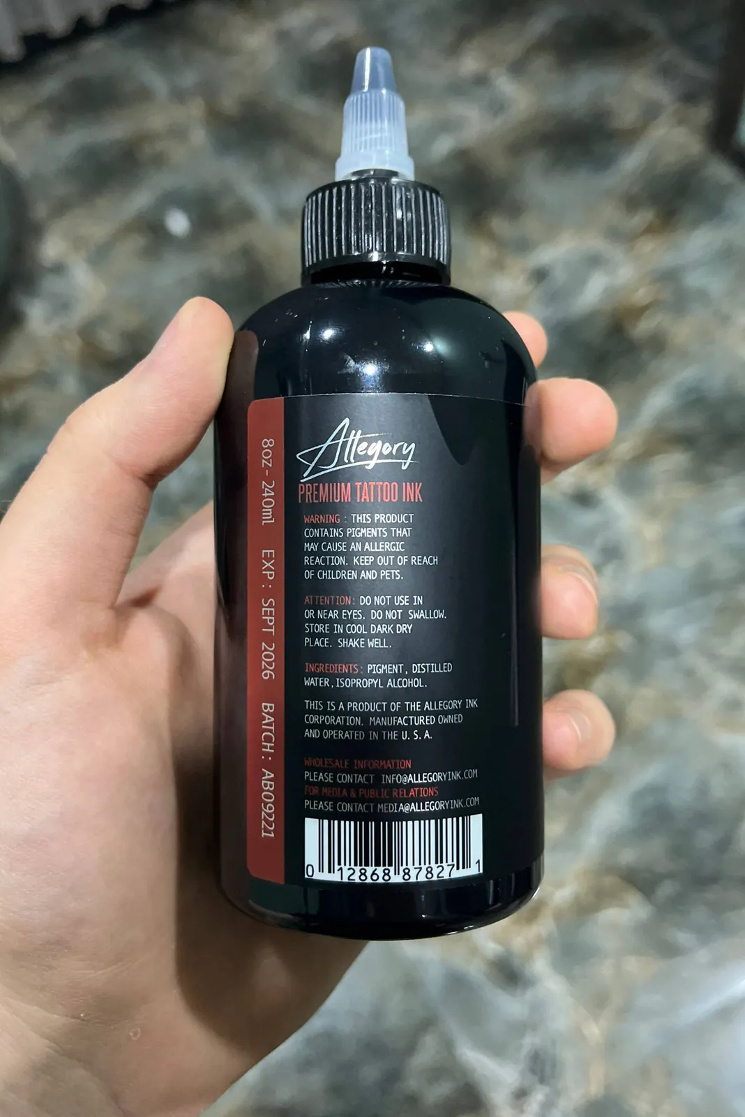 Тату-краска Allegory BLAK 240мл 2