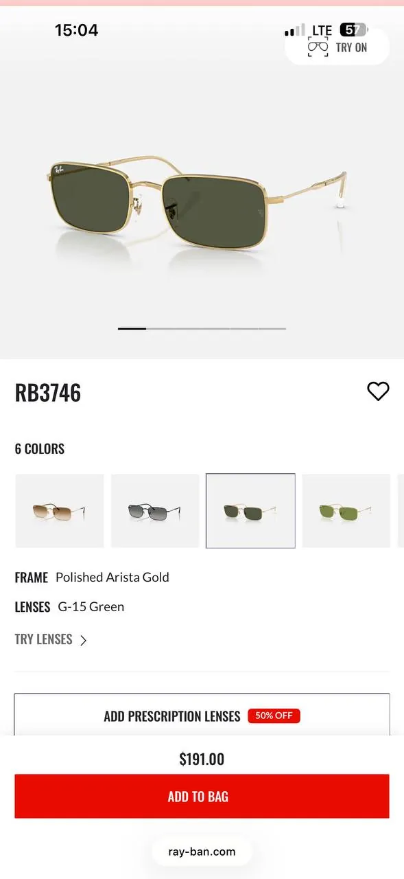 Женские солнцезащитные очки Ray-Ban оригинальные 1