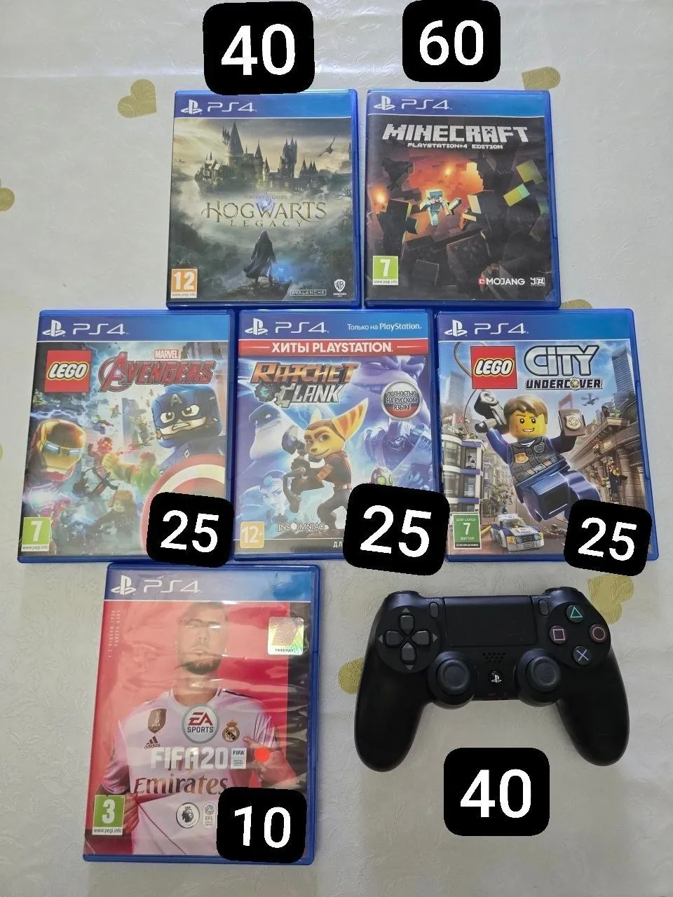 Диски и джойстик для PS4 PS5 набор 1