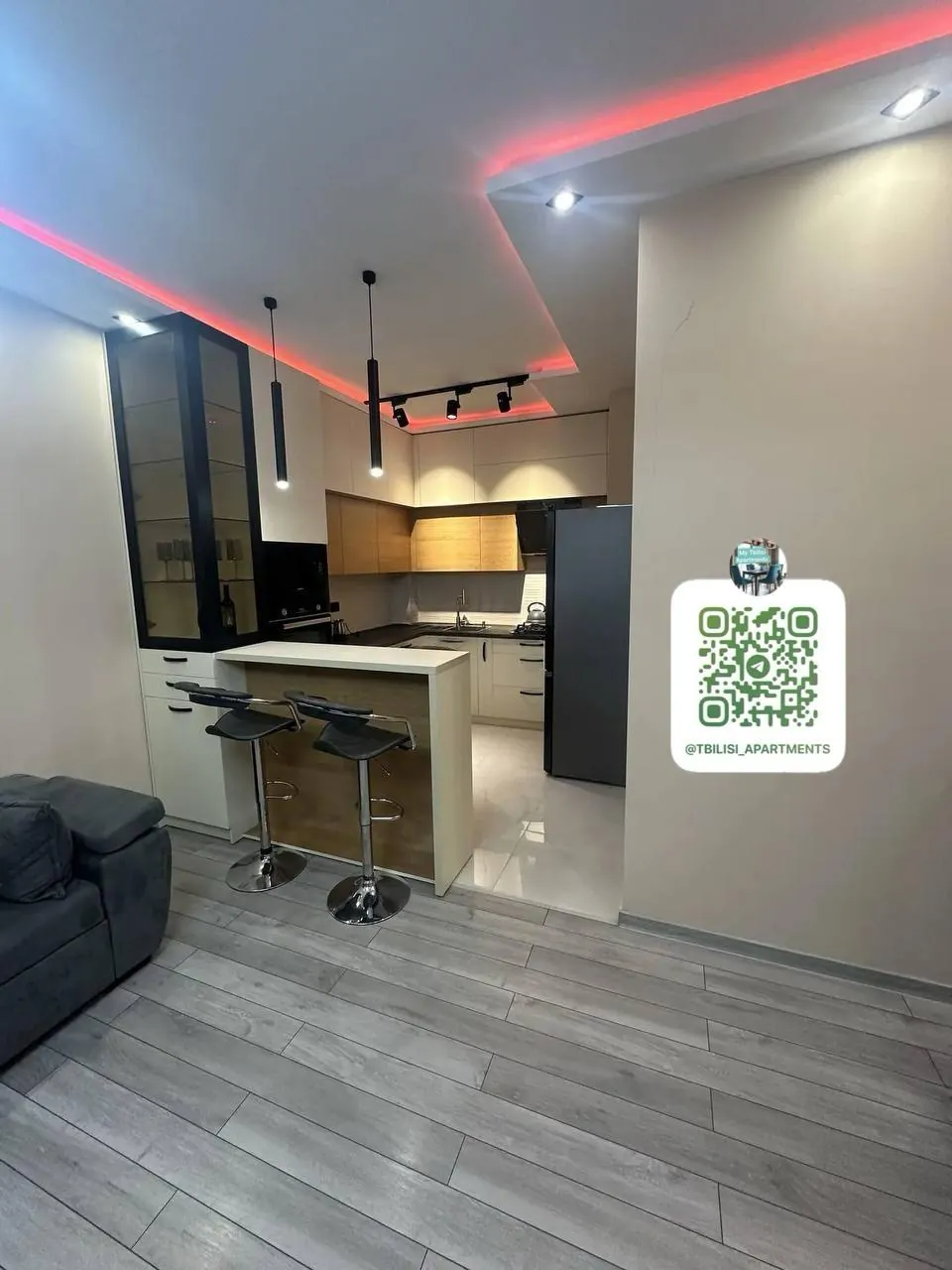 Квартира 58 м² с 2 комнатами в Сабуртало 2
