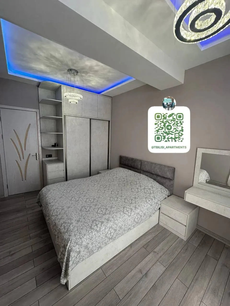 Квартира 58 м² с 2 комнатами в Сабуртало 10