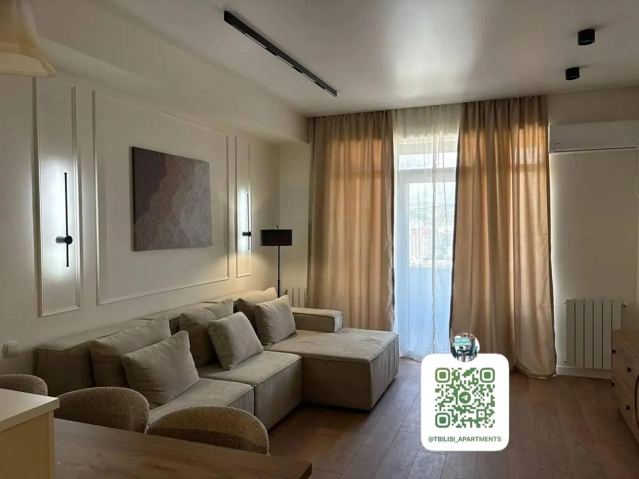 Квартира 65 м² с 3 комнатами в Сабуртало 9