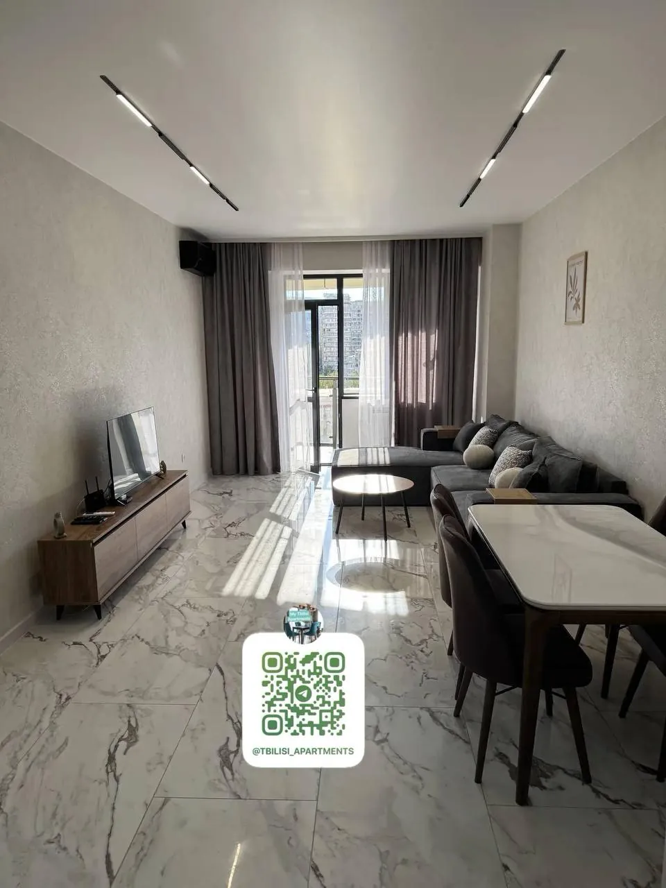 Квартира 75 м² с 2 комнатами в Сабуртало 10