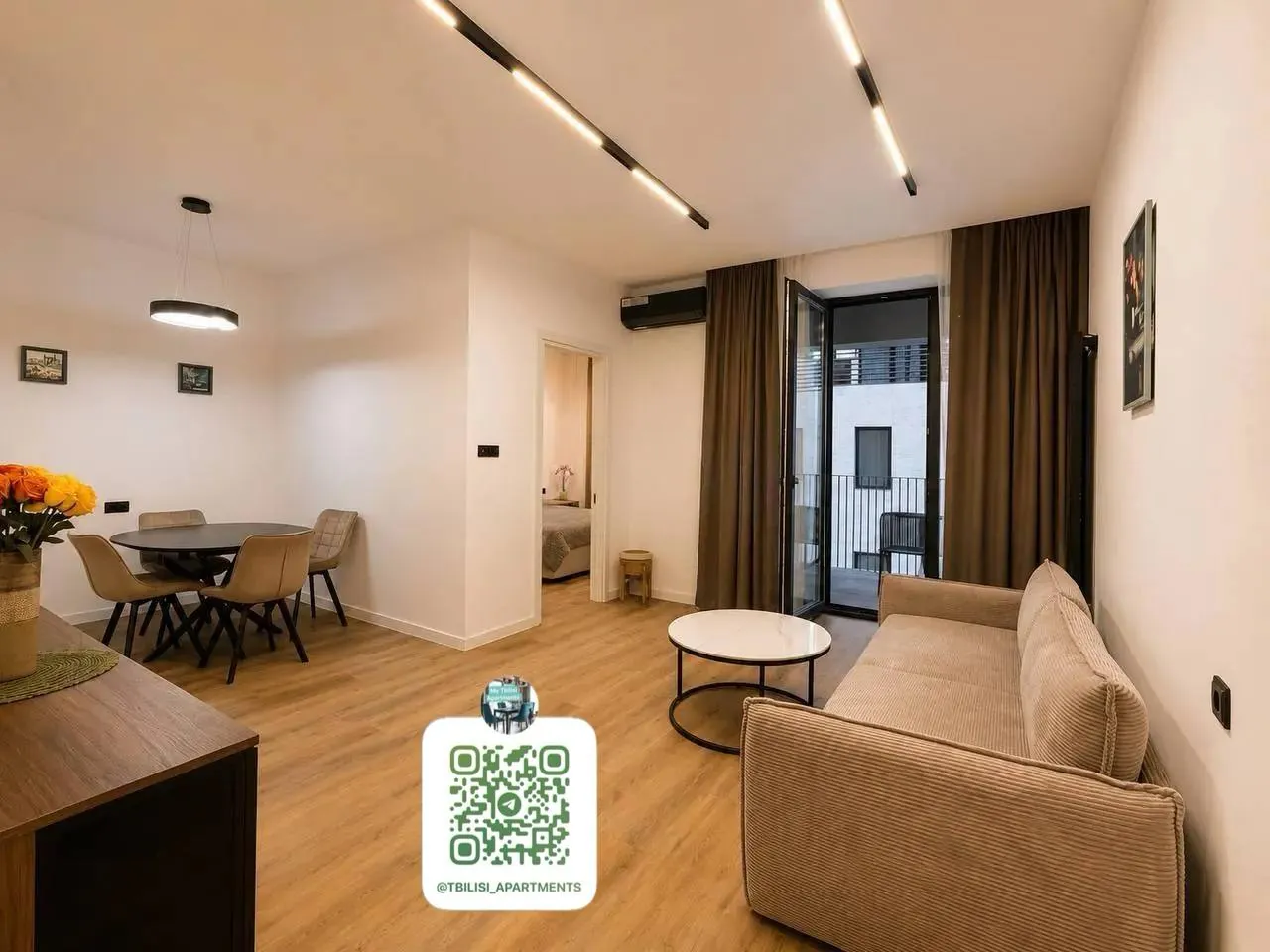 Квартира 60 м² с 2 комнатами в Сабуртало 1