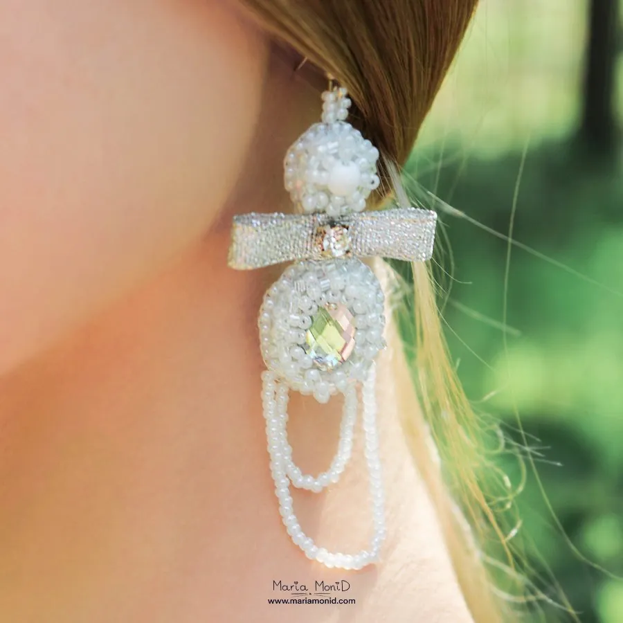 Серьги White ручной работы в Батуми 4