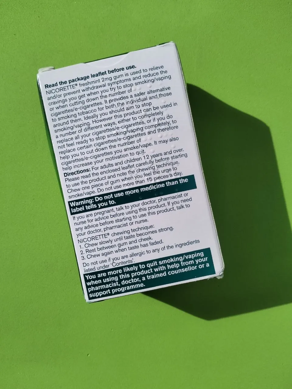 Никотиновая жвачка Nicorette 2 мг, 105 шт 2