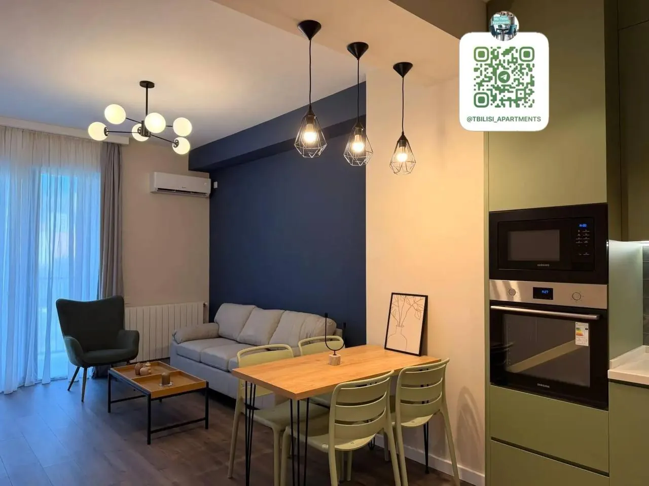 Квартира 59 м² с техникой в Сабуртало 7