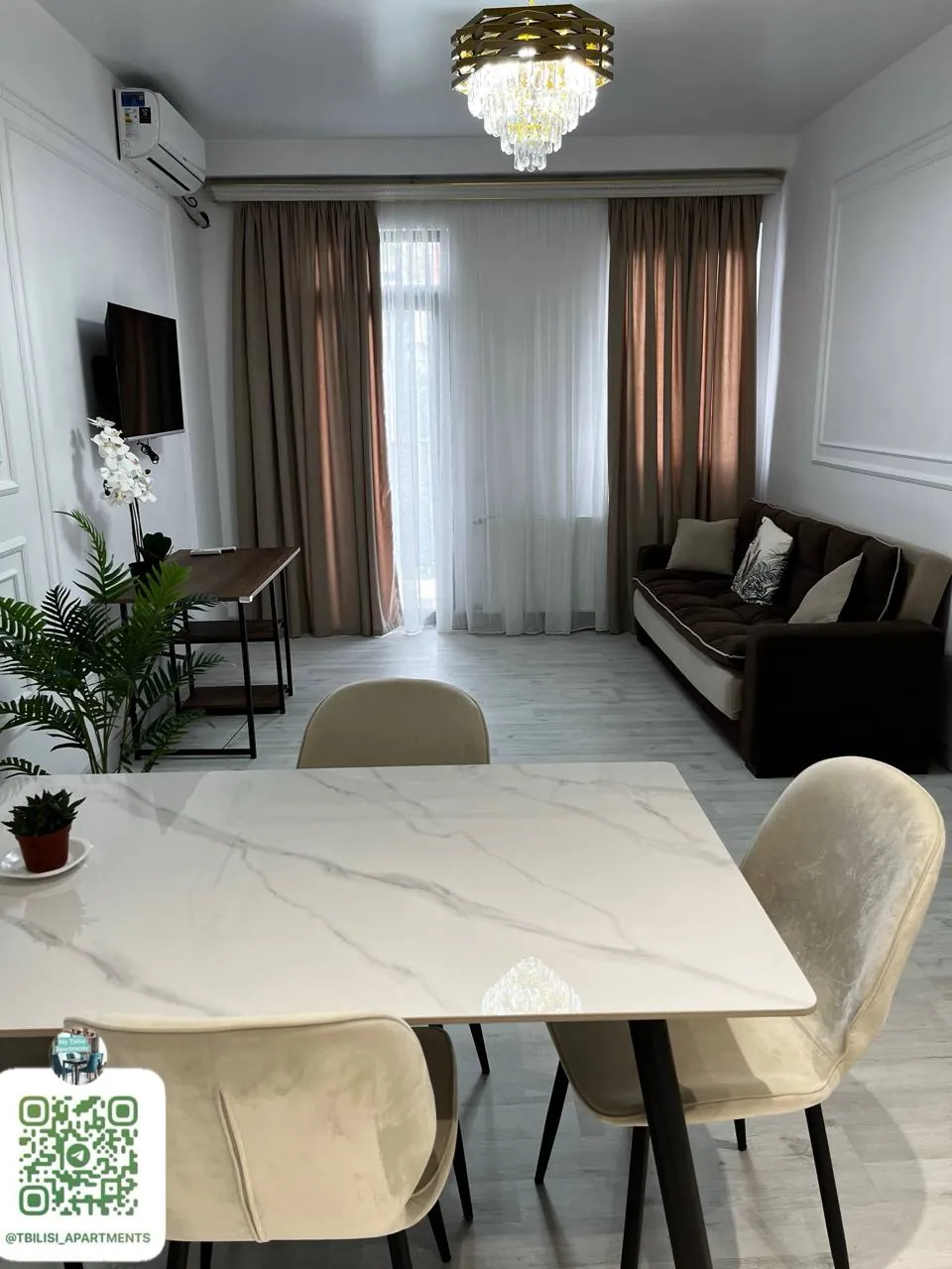Квартира 75 м² в Сабуртало, 2 спальни 3