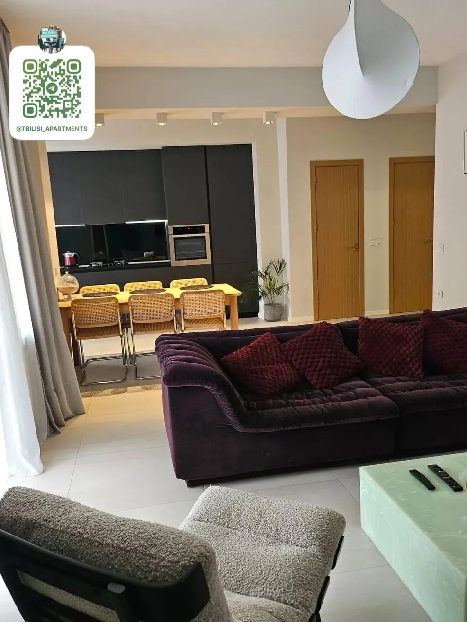 Квартира 100 м² с 2 спальнями в Мтацминде 4