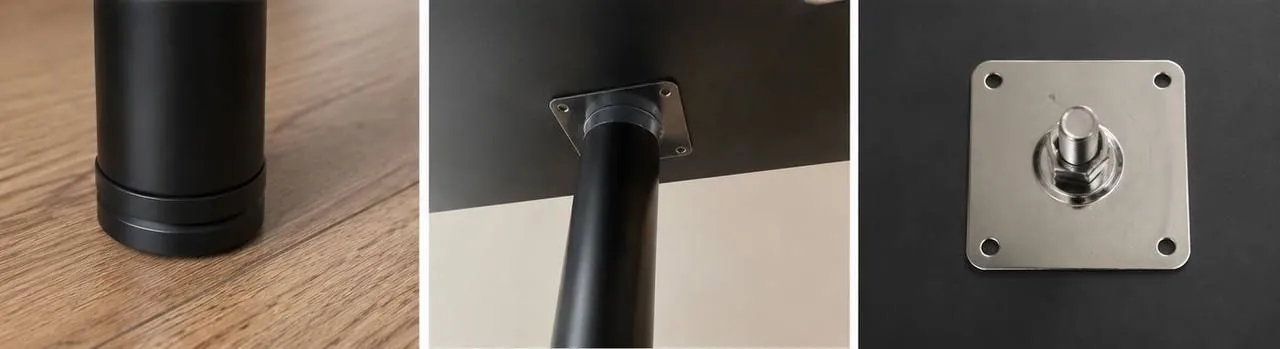 Стол чёрного цвета 60×120 см 1
