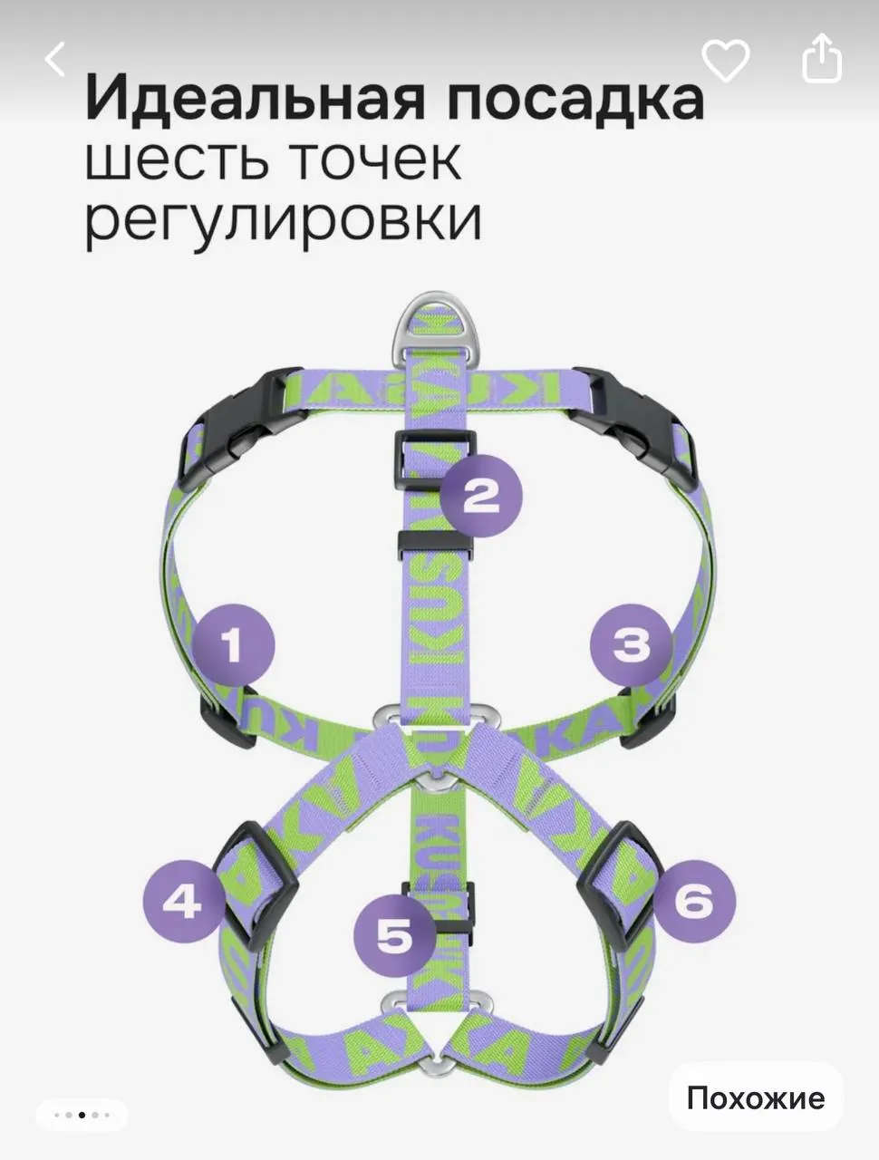 Анатомическая шлейка для собаки KUSAKA S 3