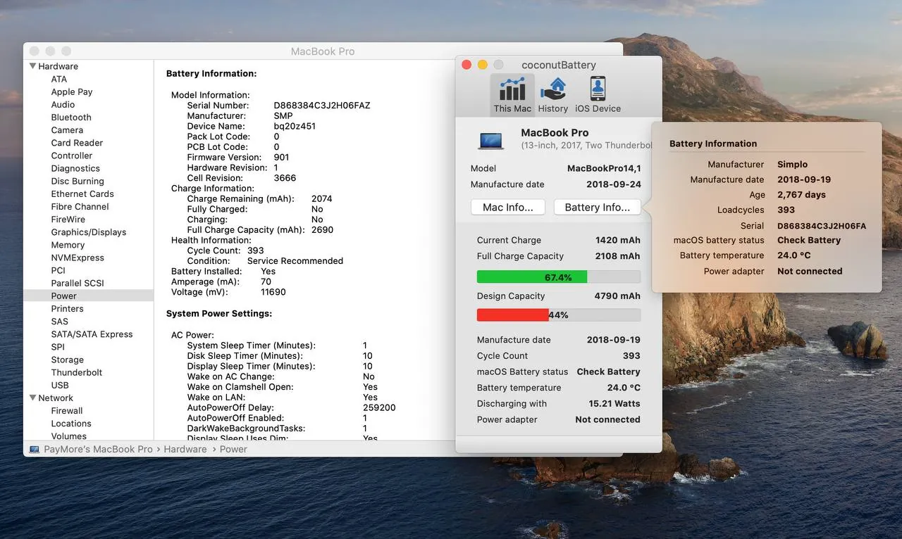 Аккумуляторы MacBook Pro 2017 13.3 б/у 2